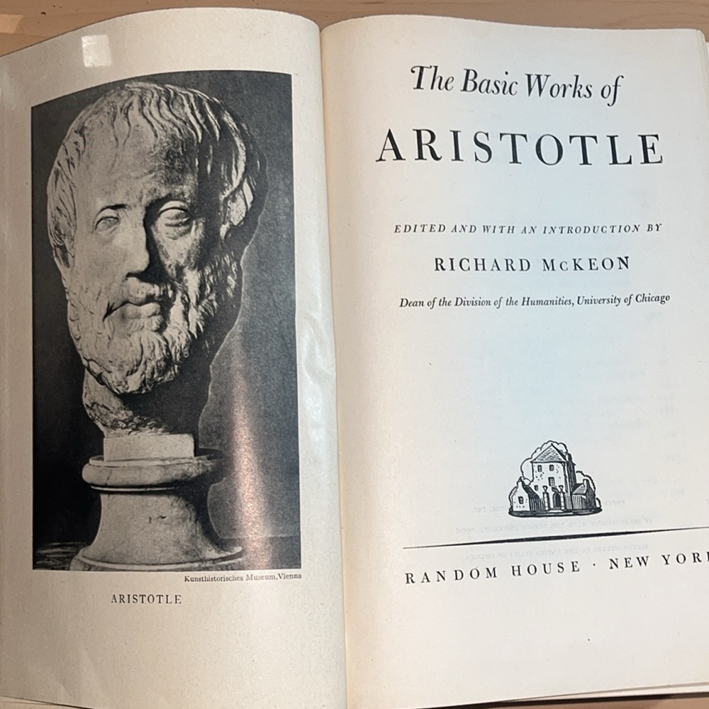 The Basic Works of Aristotle by Richard McKeon Random House NY Copyright 1941